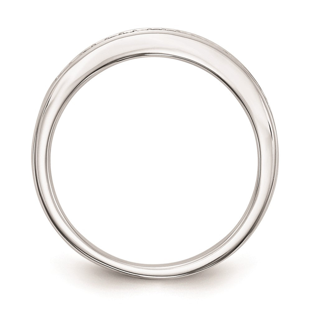 14k White Gold Real Diamond Set of 2 Wedding Band