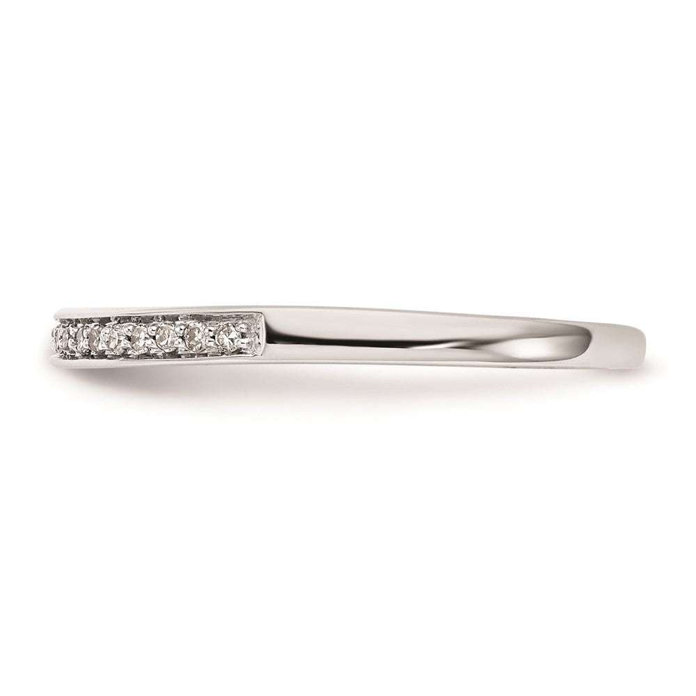 14k White Gold Real Diamond Set of 2 Wedding Band