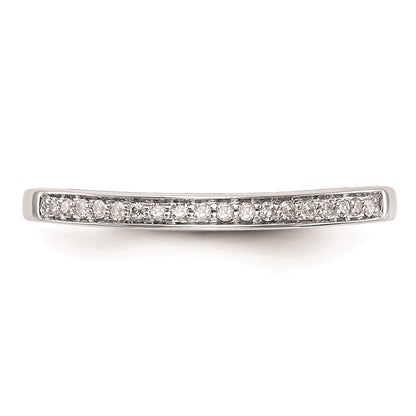 14k White Gold Real Diamond Set of 2 Wedding Band