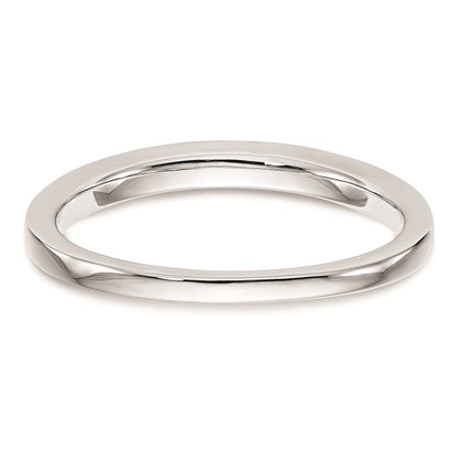 14k White Gold Real Diamond Set of 2 Wedding Band