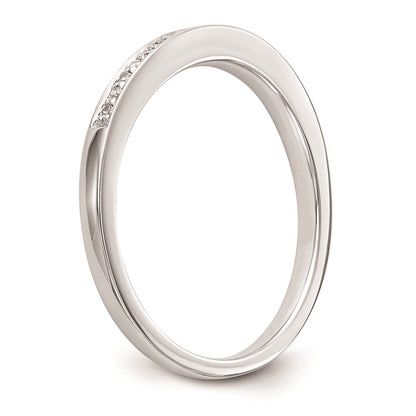 14k White Gold Real Diamond Set of 2 Wedding Band
