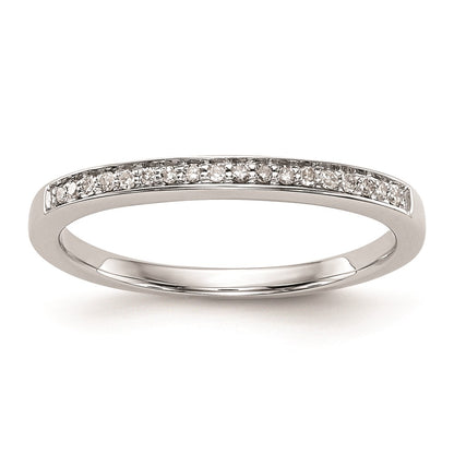 14k White Gold Real Diamond Set of 2 Wedding Band