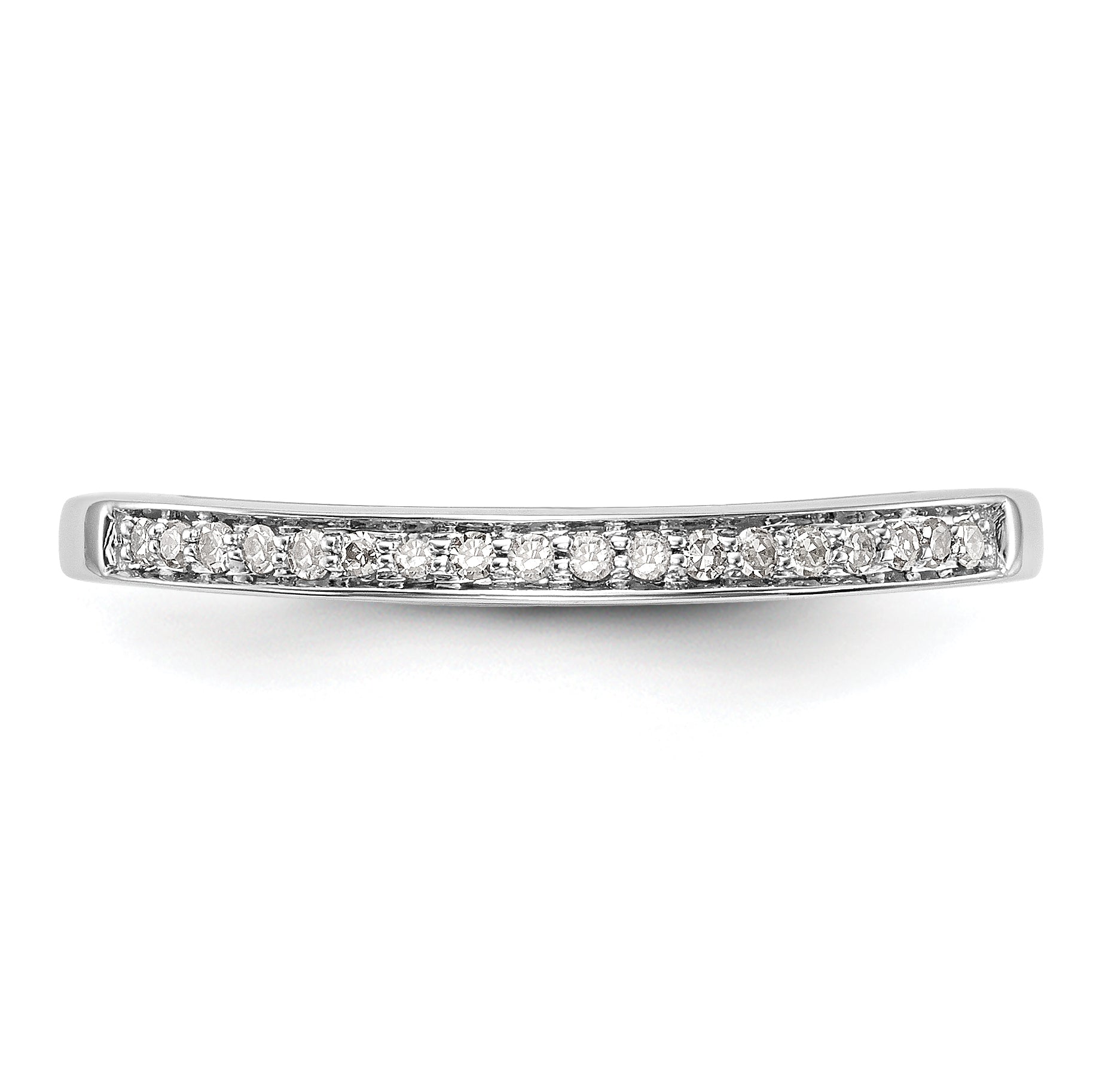 0.16ct. CZ Solid Real 14k White Gold Set of 2 Wedding Wedding Band Ring