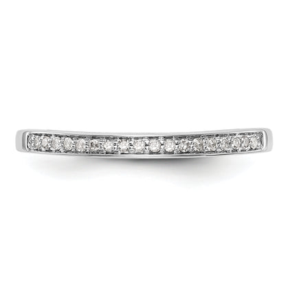 0.16ct. CZ Solid Real 14k White Gold Set of 2 Wedding Wedding Band Ring