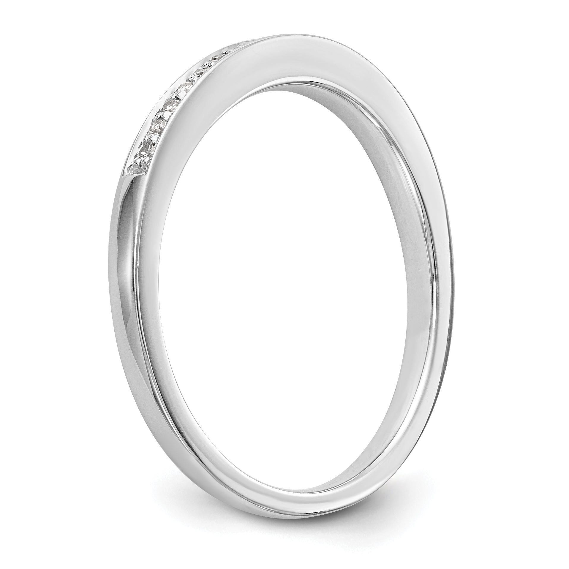 0.16ct. CZ Solid Real 14k White Gold Set of 2 Wedding Wedding Band Ring