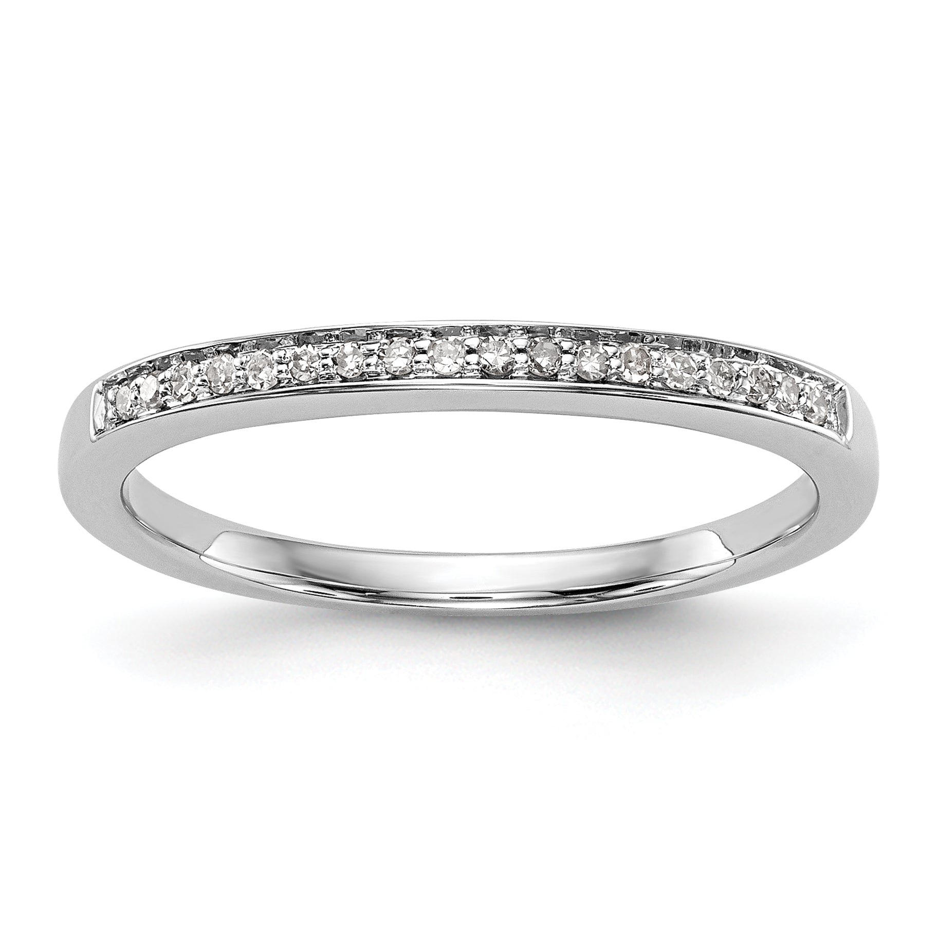 0.16ct. CZ Solid Real 14k White Gold Set of 2 Wedding Wedding Band Ring