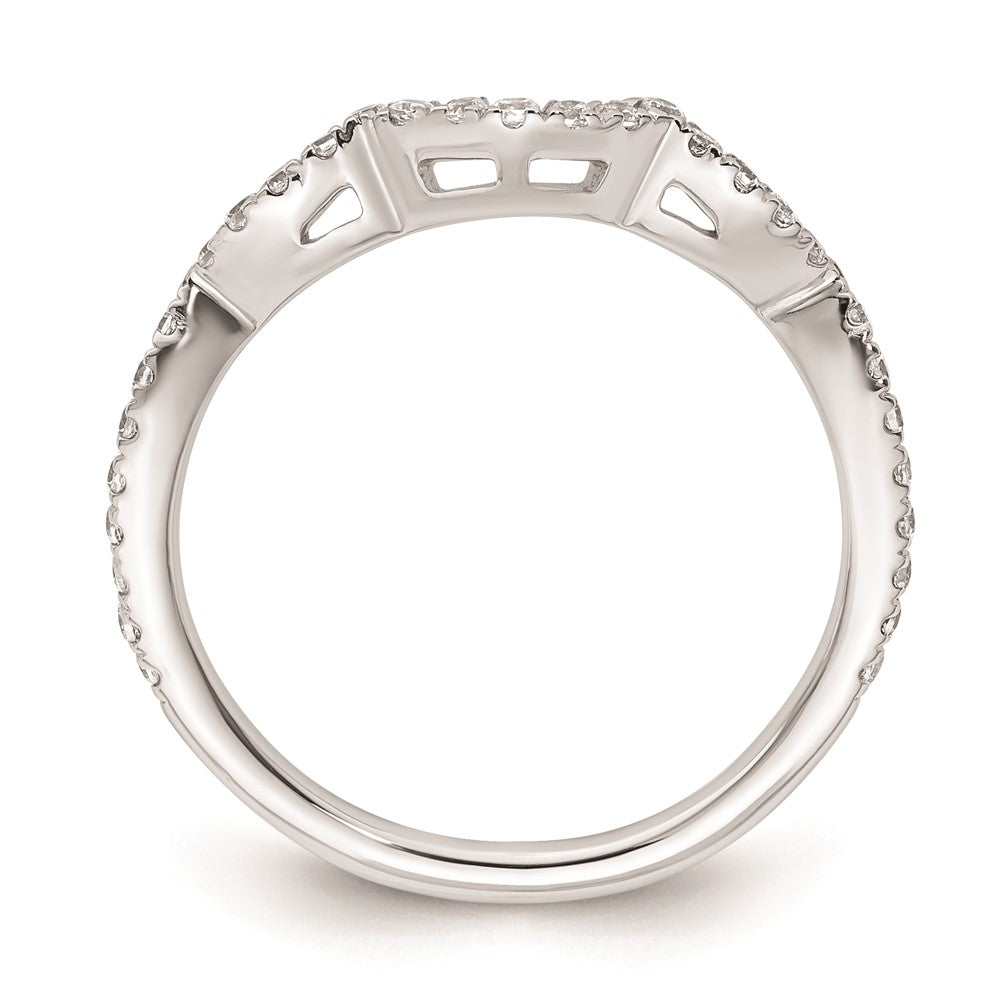 0.23ct. CZ Solid Real 14k White Gold Wedding Wedding Band Ring