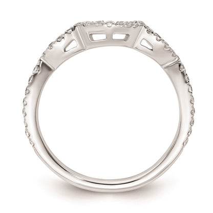 0.23ct. CZ Solid Real 14k White Gold Wedding Wedding Band Ring