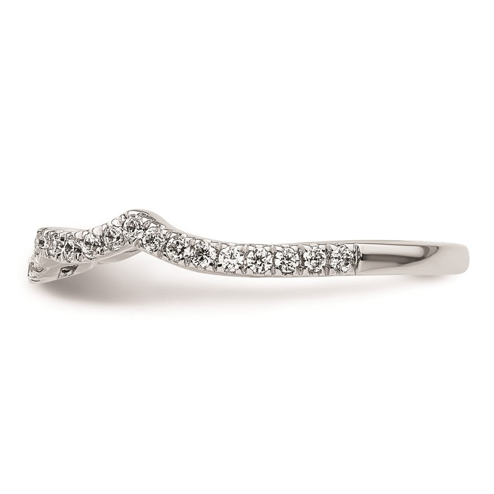 0.23ct. CZ Solid Real 14k White Gold Wedding Wedding Band Ring
