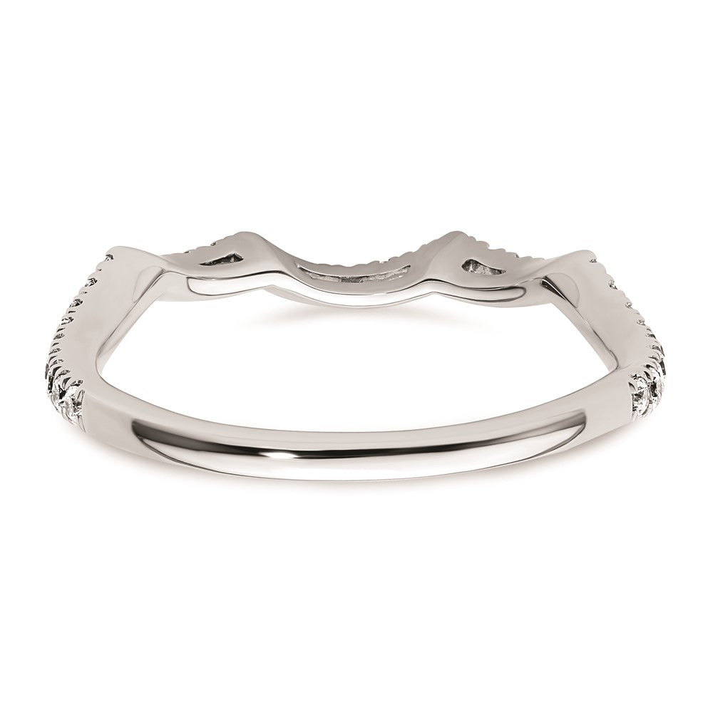 0.23ct. CZ Solid Real 14k White Gold Wedding Wedding Band Ring
