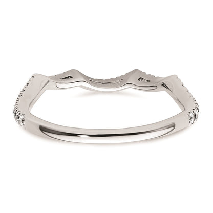 0.23ct. CZ Solid Real 14k White Gold Wedding Wedding Band Ring