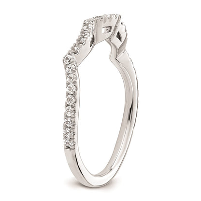 0.23ct. CZ Solid Real 14k White Gold Wedding Wedding Band Ring