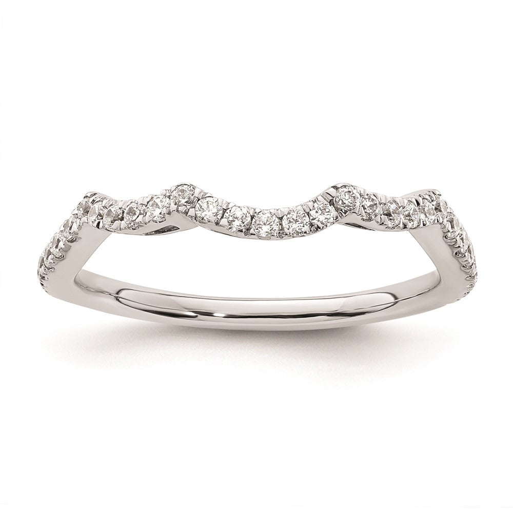 0.23ct. CZ Solid Real 14k White Gold Wedding Wedding Band Ring