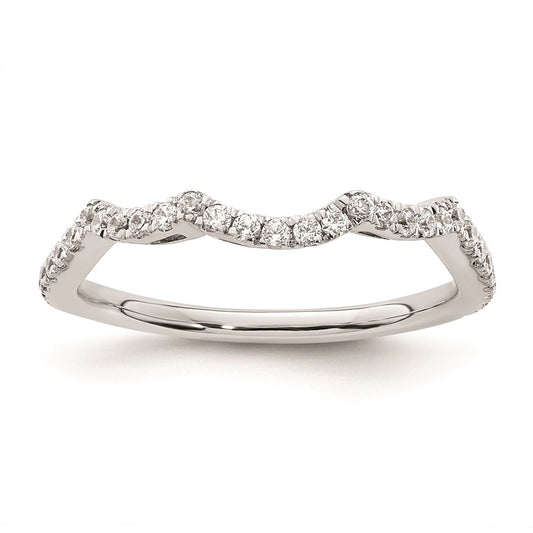 0.23ct. CZ Solid Real 14k White Gold Wedding Wedding Band Ring