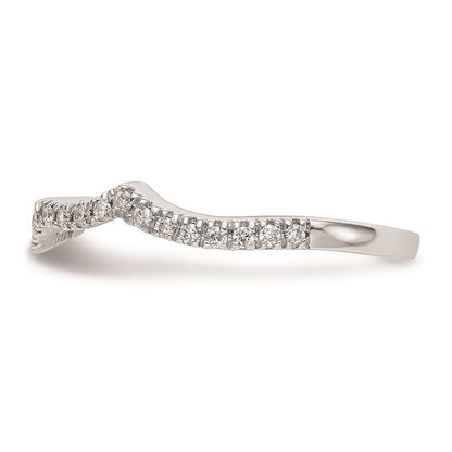 14k White Gold Real Diamond Wedding Band