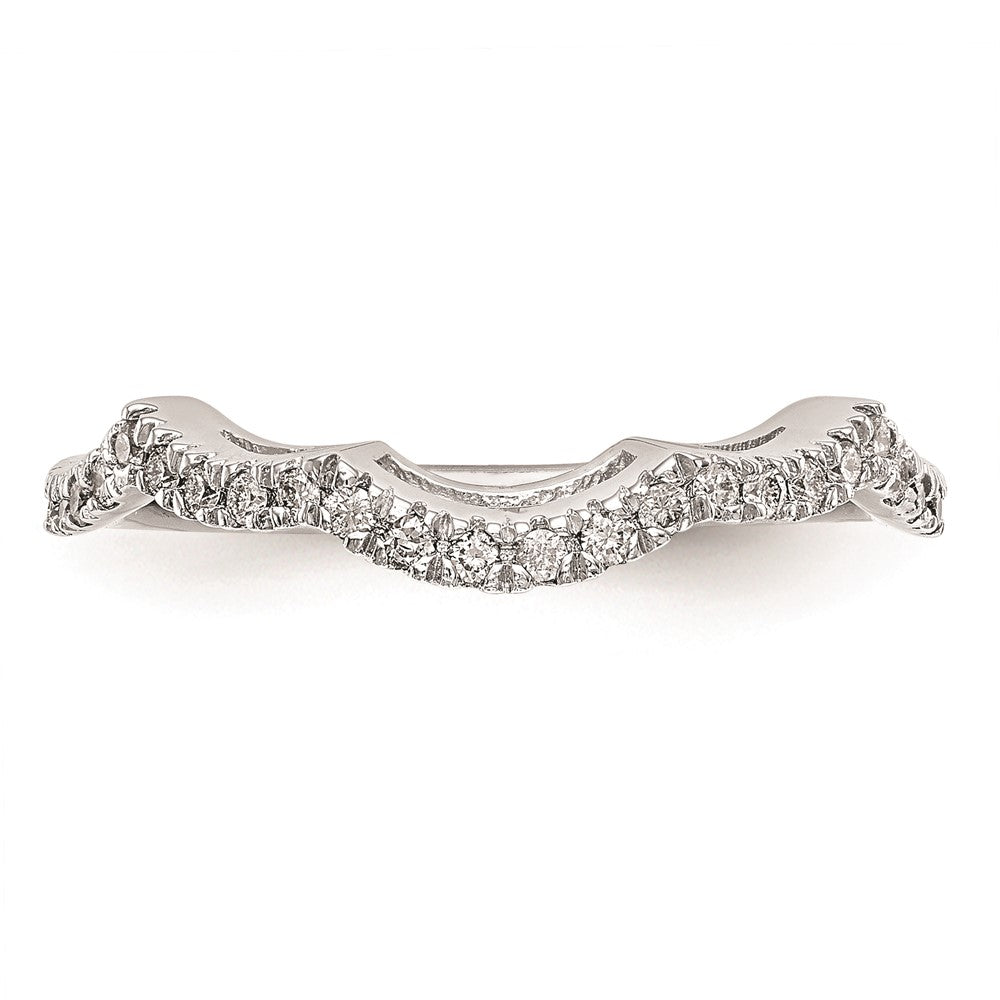 14k White Gold Real Diamond Wedding Band