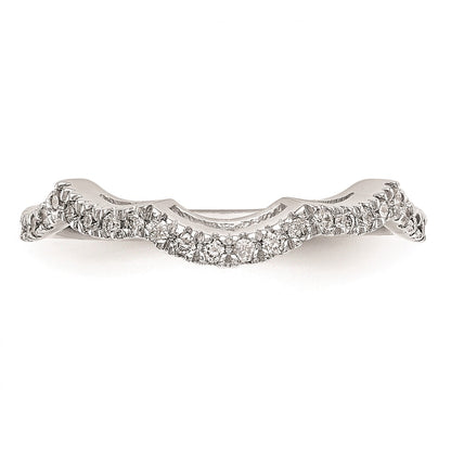 14k White Gold Real Diamond Wedding Band