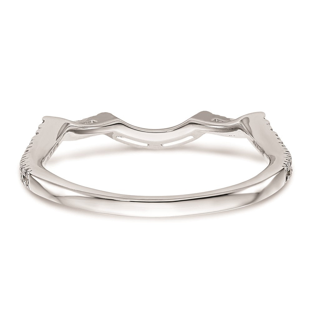 14k White Gold Real Diamond Wedding Band
