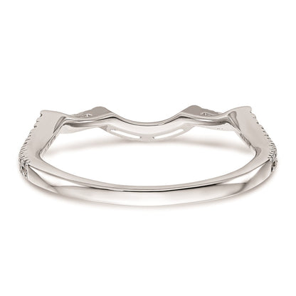14k White Gold Real Diamond Wedding Band