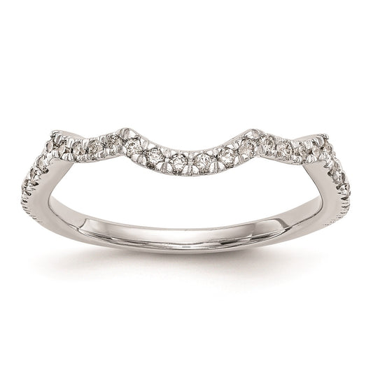 14k White Gold Real Diamond Wedding Band