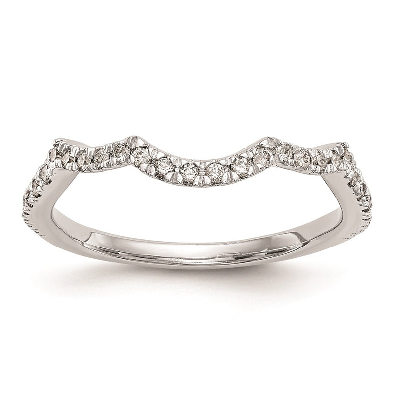 14k White Gold Real Diamond Wedding Band