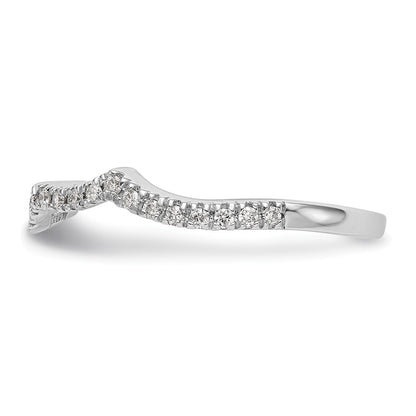 0.31ct. CZ Solid Real 14k White Gold Wedding Wedding Band Ring