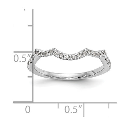 14k White Gold Real Diamond Wedding Band