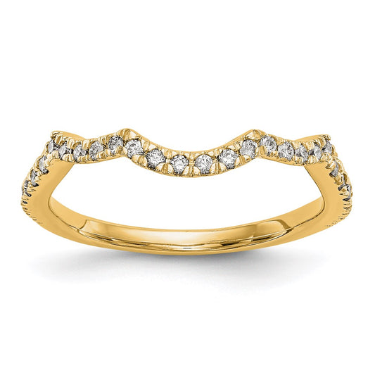 14k Yellow Gold Real Diamond Wedding Band