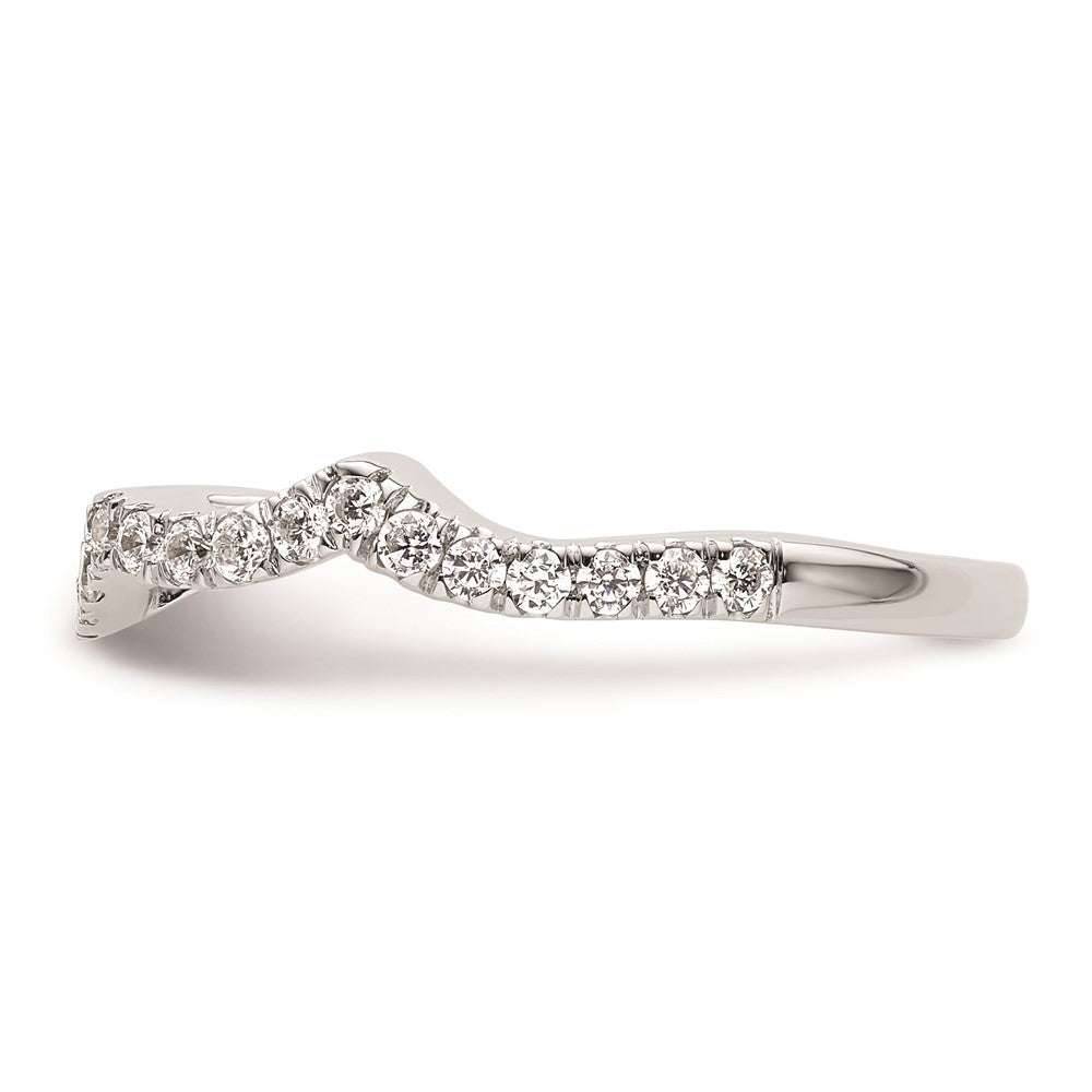 14k White Gold Real Diamond Wedding Band