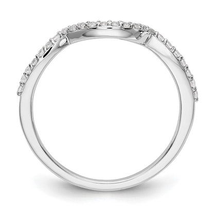 14k White Gold Real Diamond Wedding Band