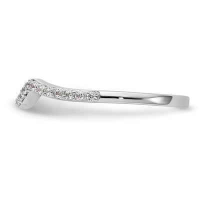 14k White Gold Real Diamond Wedding Band