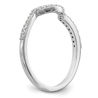 14k White Gold Real Diamond Wedding Band