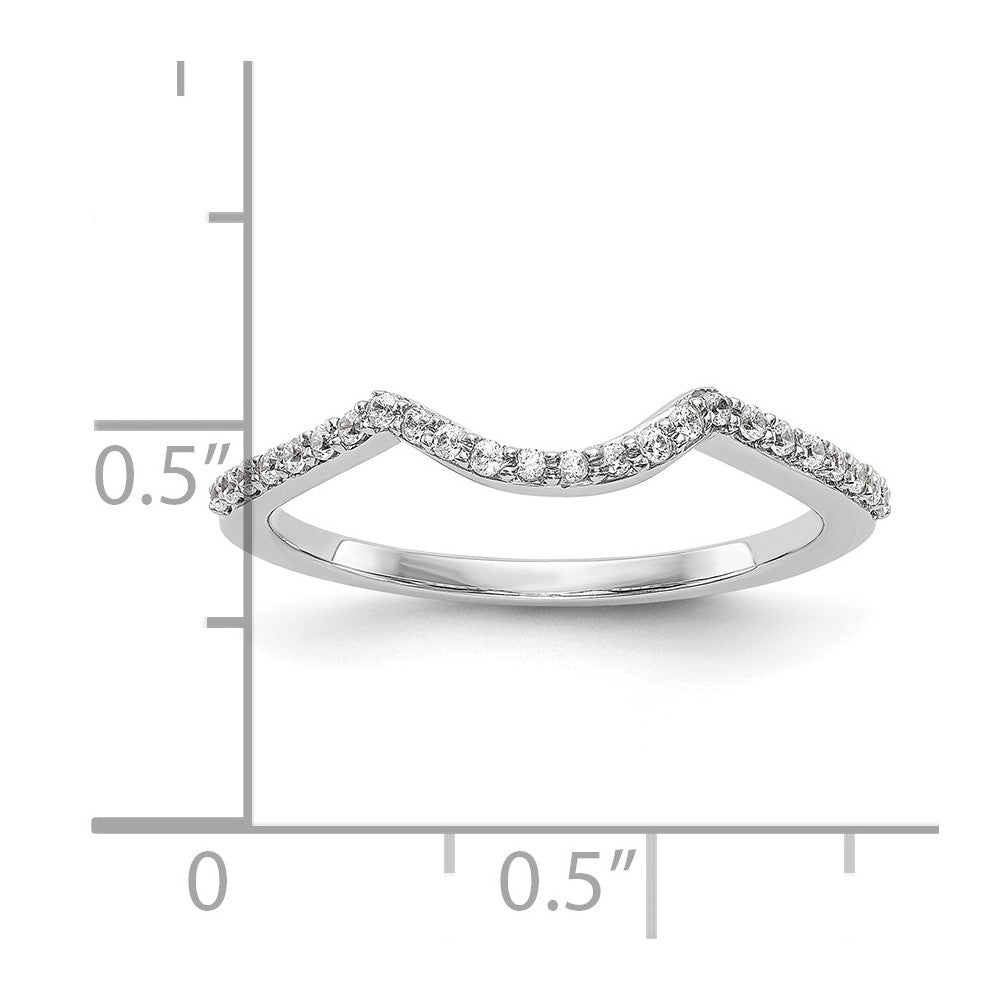 14k White Gold Real Diamond Wedding Band