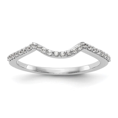 14k White Gold Real Diamond Wedding Band