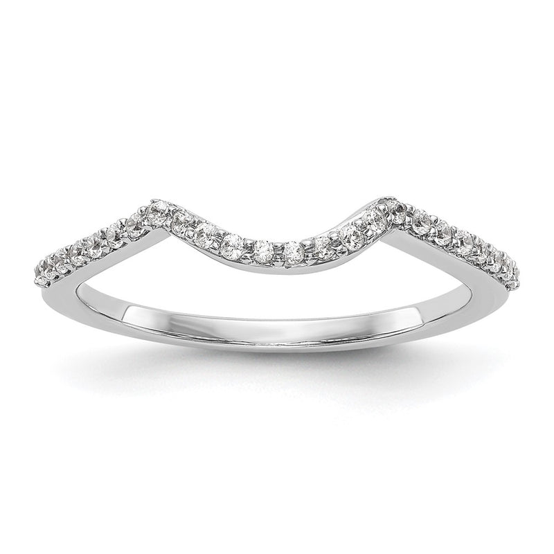 14k White Gold Real Diamond Wedding Band