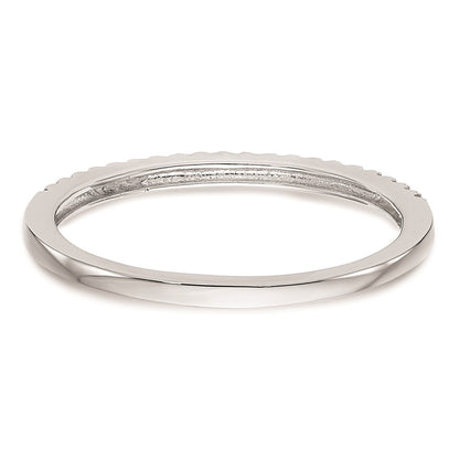 0.10ct. CZ Solid Real 14K White Gold Wedding Wedding Band Ring