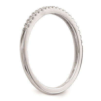 0.10ct. CZ Solid Real 14K White Gold Wedding Wedding Band Ring