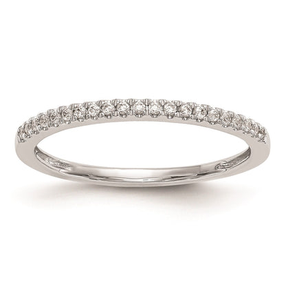 0.10ct. CZ Solid Real 14K White Gold Wedding Wedding Band Ring
