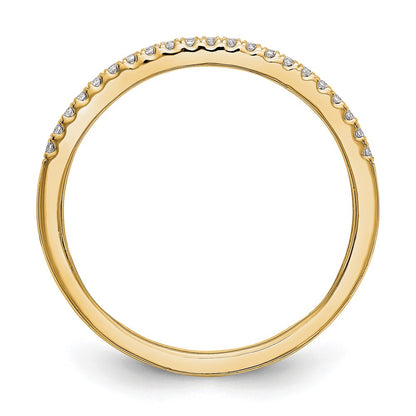 0.10ct. CZ Solid Real 14K Yellow Gold Wedding Wedding Band Ring