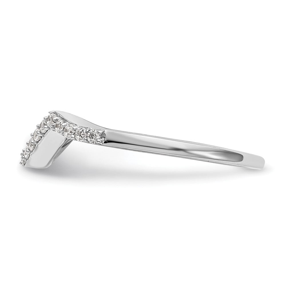14K White Gold Real Diamond Wedding Band