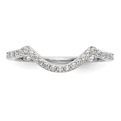 14K White Gold Real Diamond Wedding Band