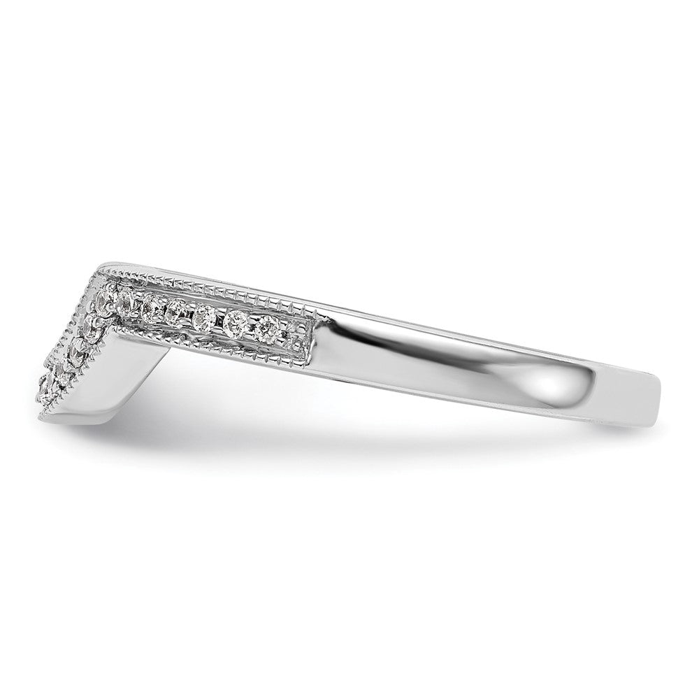 14K White Gold Real Diamond Wedding Band