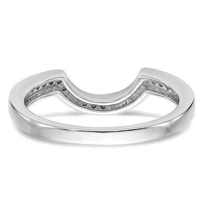 14K White Gold Real Diamond Wedding Band
