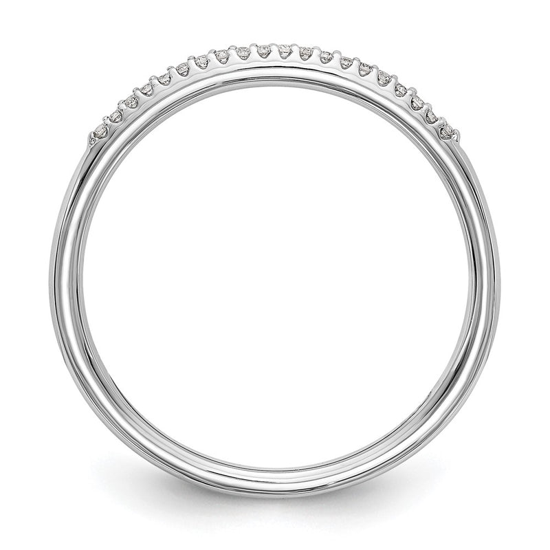14K White Gold Real Diamond Wedding Band