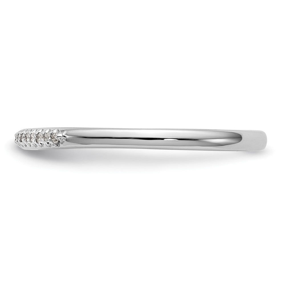 14K White Gold Real Diamond Wedding Band