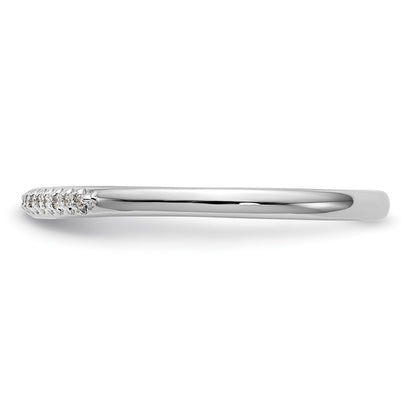 14K White Gold Real Diamond Wedding Band