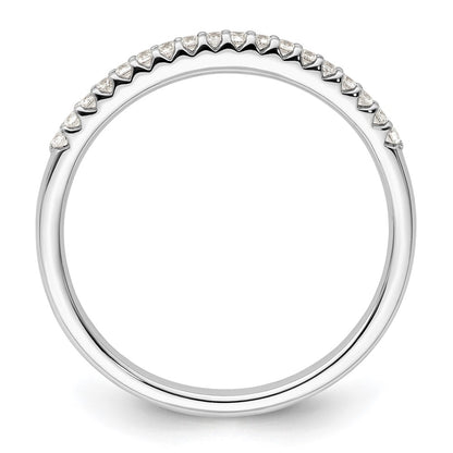 0.10ct. CZ Solid Real 14K White Gold Wedding Wedding Band Ring