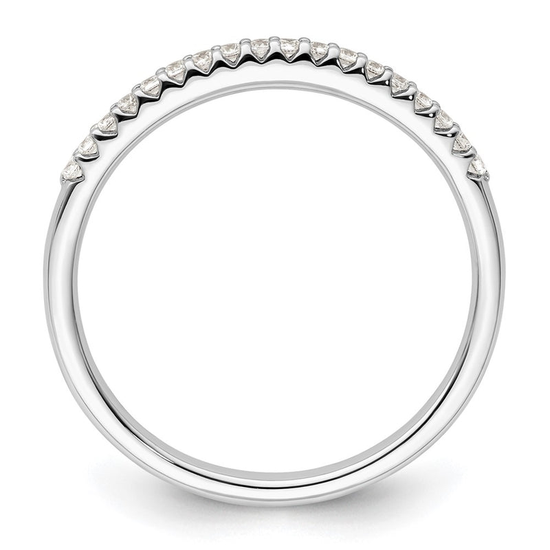 14K White Gold Real Diamond Wedding Band