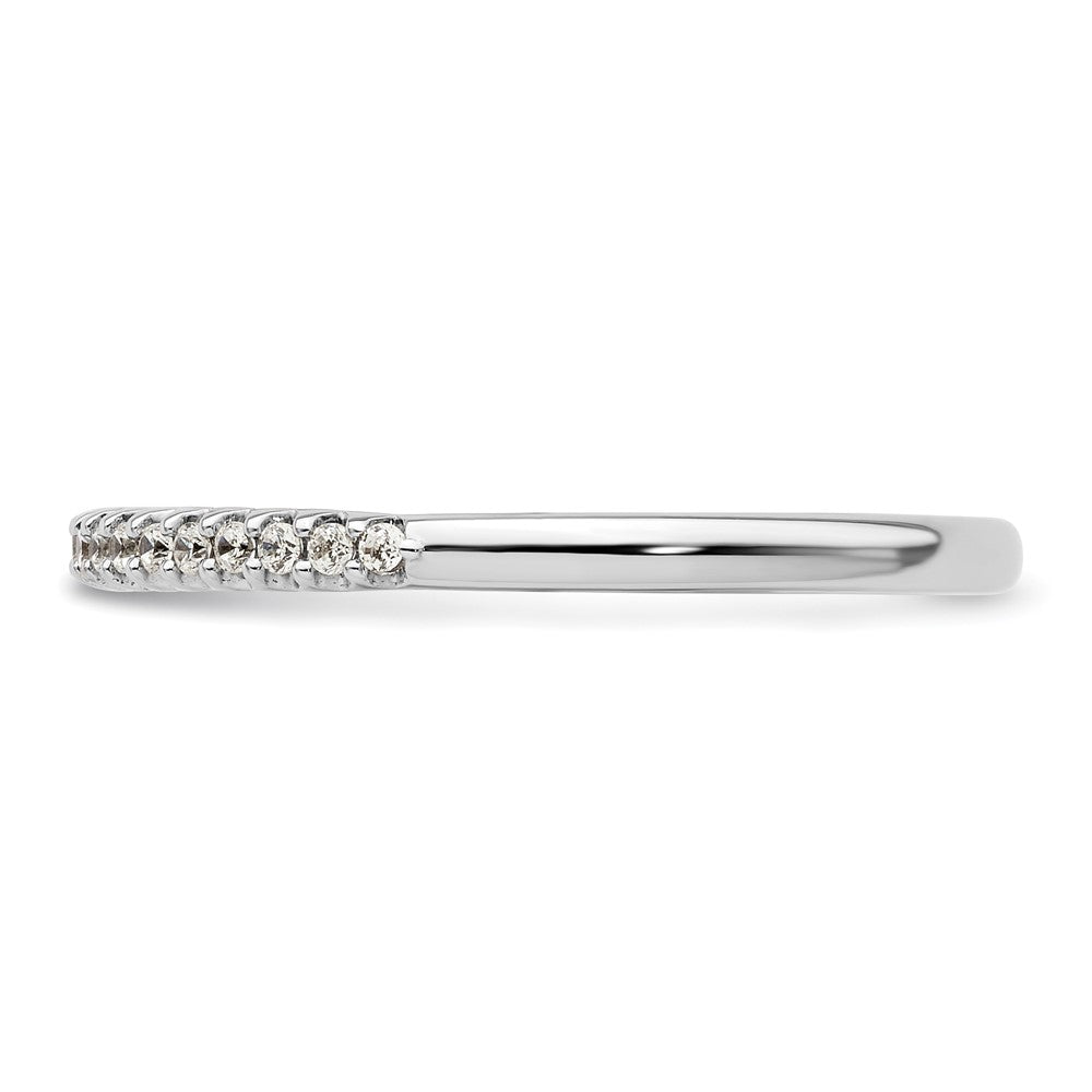 14K White Gold Real Diamond Wedding Band