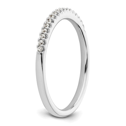 0.10ct. CZ Solid Real 14K White Gold Wedding Wedding Band Ring